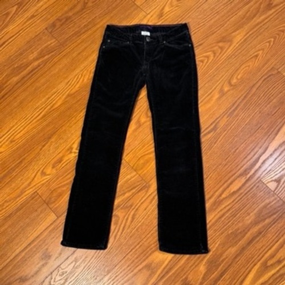 Levis Girls Black Corduroy Slim Straight Leg Pants Size 12 Regular Stretch